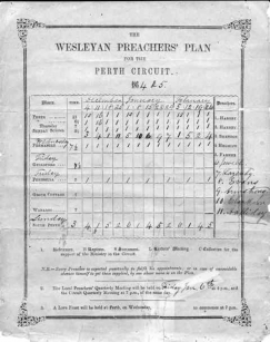 Preaching plan 1864